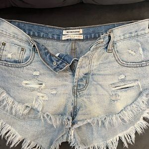 One Teaspoon Bandit Denim Shorts size 25